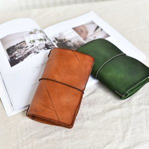 Handmade real pickup bag, vintage first layer cowhide pen holder, document bag